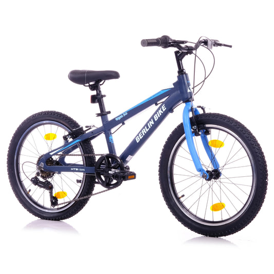 Berlin Bike Grizz Kids Bike 20 Inch, Zoll blau 45grad frontansicht 1080x1080