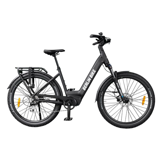 Berlin Bike SUV Trekking E-Bike 27.5 Inch, Black profilansicht 1080x1080