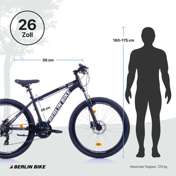 Berlin Bike MTB1 Mountain Bike, 26 38