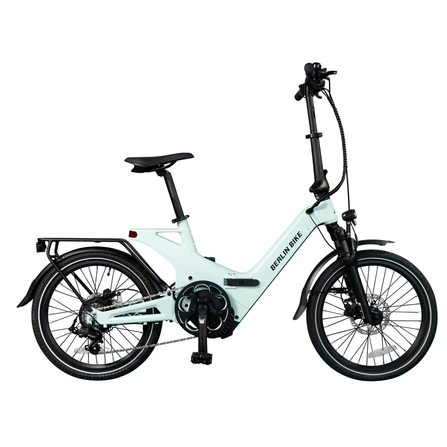Berlin Bike 2GO Folding E-Bike 20 Inch, Hellgruen profilansicht 1080x1080
