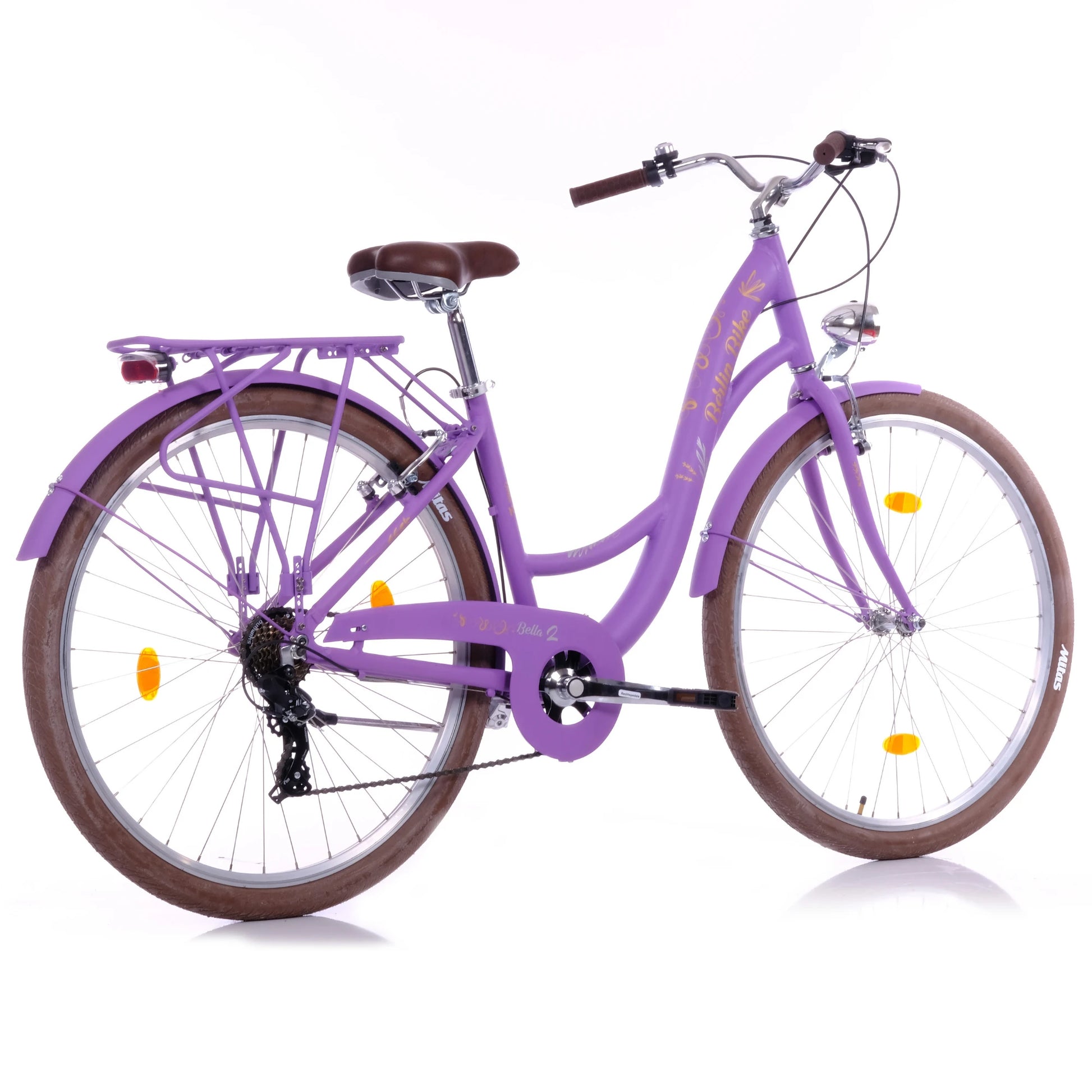 Berlin Bike Bella2 City Bike 28 Inch, Zoll lila 45grad rueckansicht 1080x1080