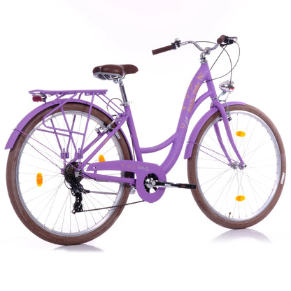Berlin Bike Bella2 City Bike 28 Inch, Zoll lila 45grad rueckansicht 1080x1080