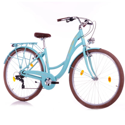 Berlin Bike Bella2 City Bike 28 Inch, Zoll tuerkis 45grad frontansicht 1080x1080