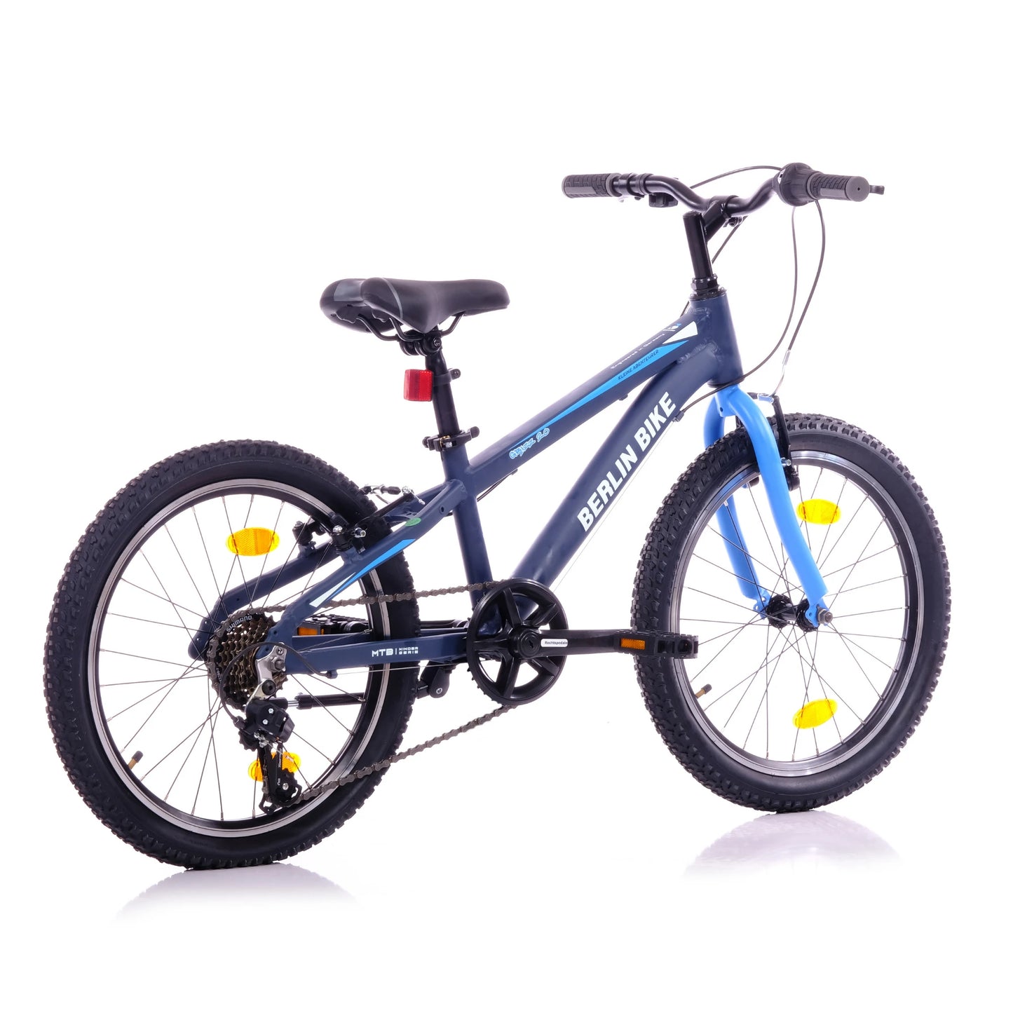 Berlin Bike Grizz Kinderfahrrad 20 Zoll, Blau 45grad rueckansicht 1080x1080