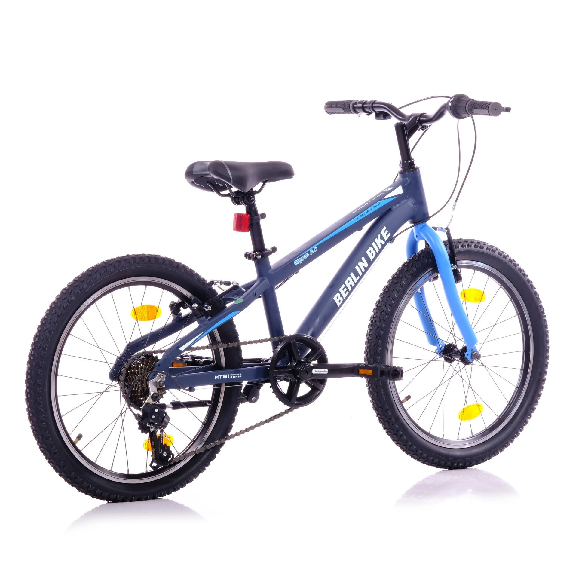 Berlin Bike Grizz Kinderfahrrad 20 Zoll, Blau 45grad rueckansicht 1080x1080