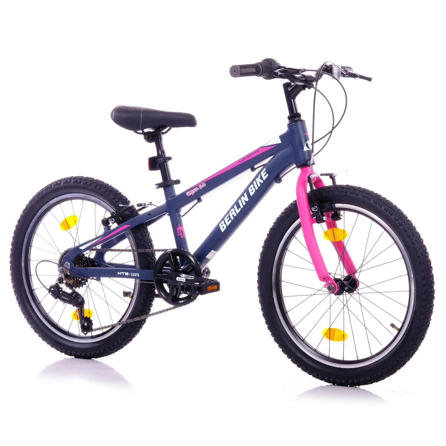 Berlin Bike Grizz Kinderfahrrad 20 Zoll, Rosa 45grad frontansicht 1080x1080