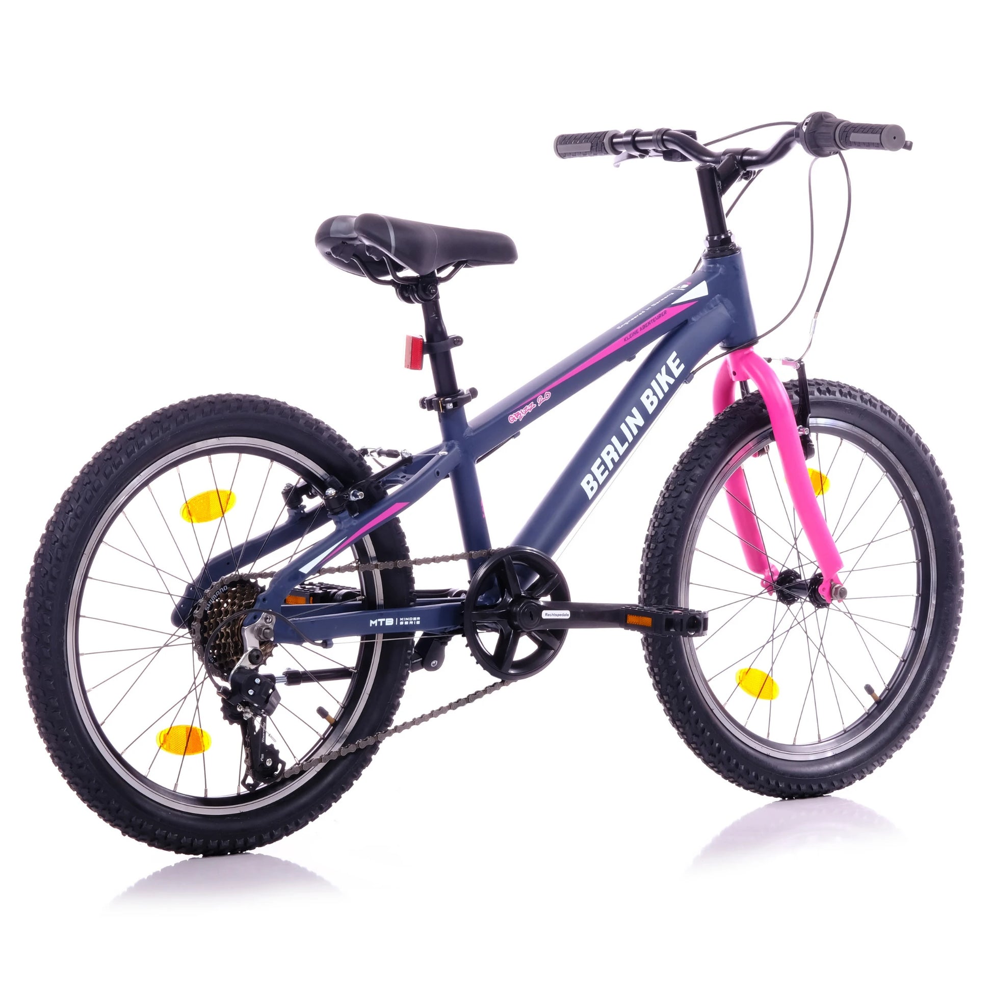 Berlin Bike Grizz Kinderfahrrad 20 Zoll, Rosa 45grad seitenansicht 1080x1080
