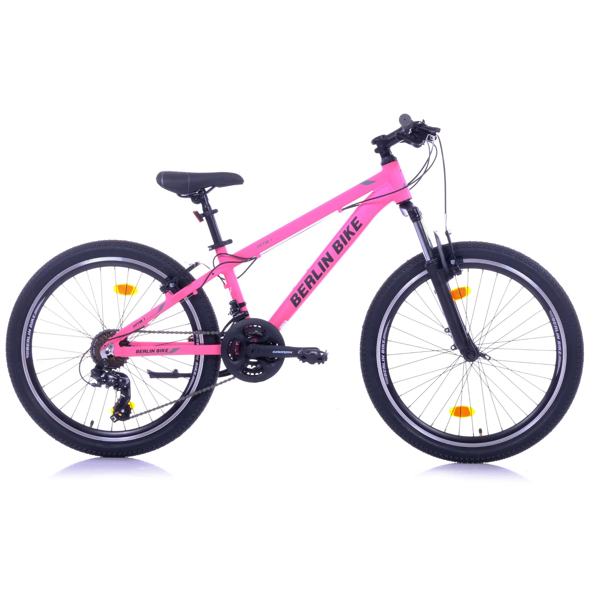 Berlin Bike MTB1 Youth Mountain Bike 24 Inch, Zoll rosa 45grad seitenansicht 1080x1080