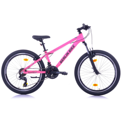 Berlin Bike MTB1 Youth Mountain Bike 24 Inch, Zoll rosa 45grad seitenansicht 1080x1080