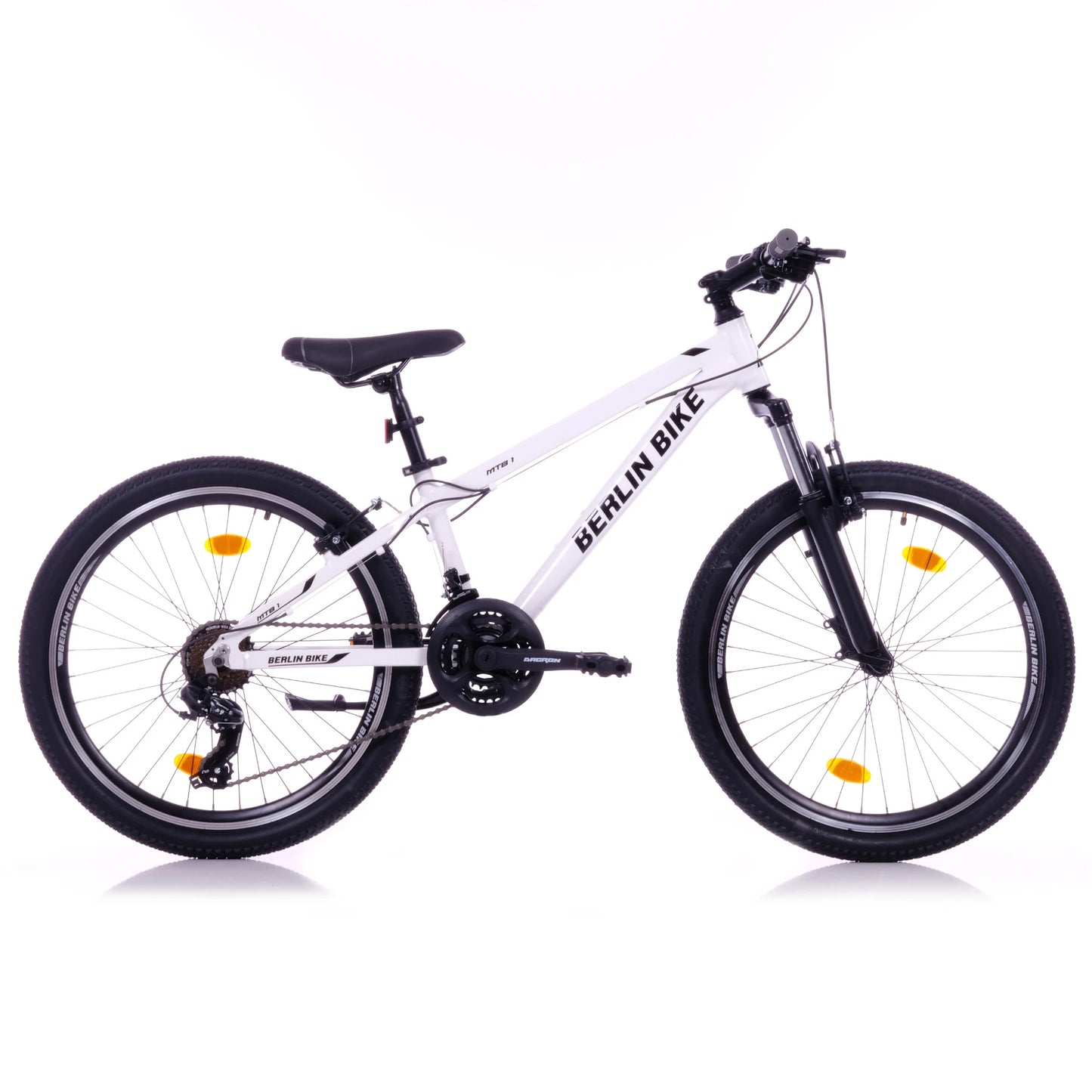 Berlin Bike MTB1 Youth Mountain Bike 24 Inch, Zoll weiss 45grad seitenansicht 1080x1080