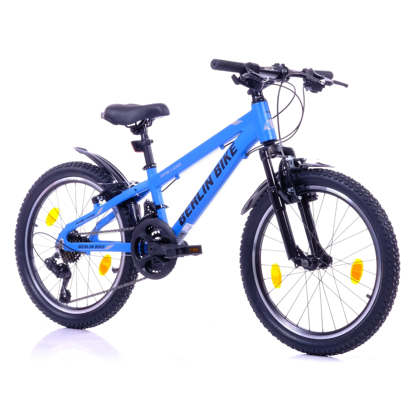 Berlin Bike MTB1 Kids Mountain Bike 20 Inch, Zoll blau 45grad frontansicht 1080x1080