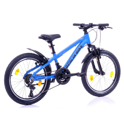 Berlin Bike MTB1 Kids Mountain Bike 20 Inch, Zoll blau 45grad rueckansicht 1080x1080