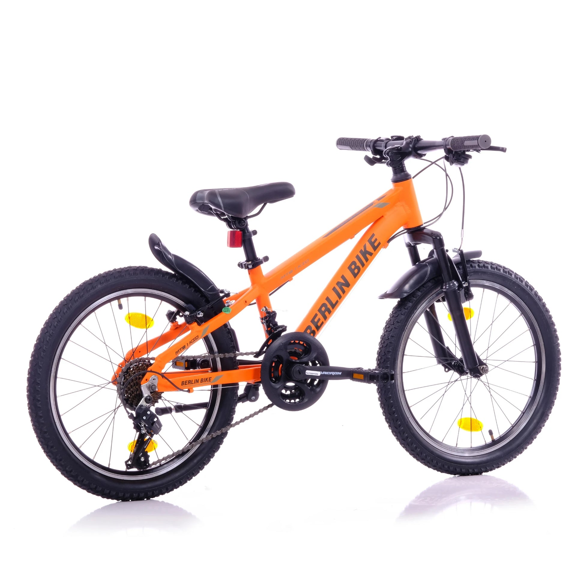 Berlin Bike MTB1 Kids Mountain Bike 20 Inch, Zoll orange 45grad rueckansicht 1080x1080