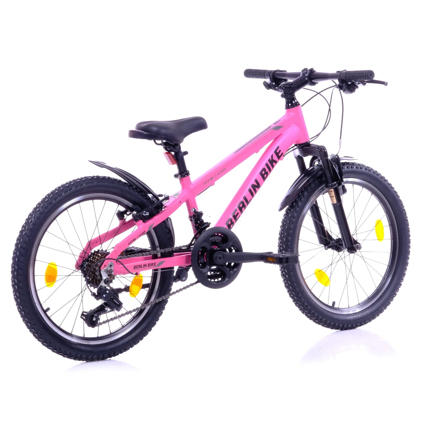 Berlin Bike MTB1 Kids Mountain Bike 20 Inch, Zoll rosa 45grad rueckansicht 1080x1080