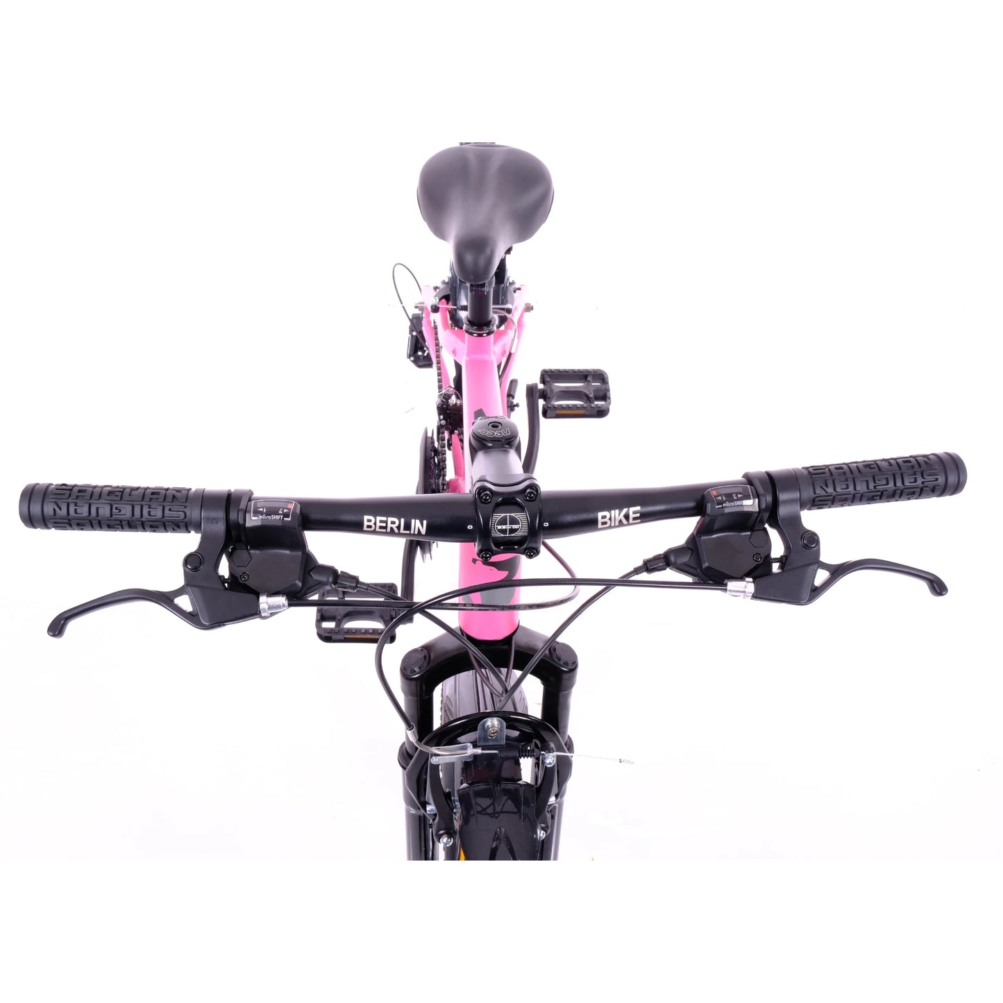 Berlin Bike MTB1 Kids Mountain Bike 20 Inch, Zoll rosa lenker von oben detail 1080x1080