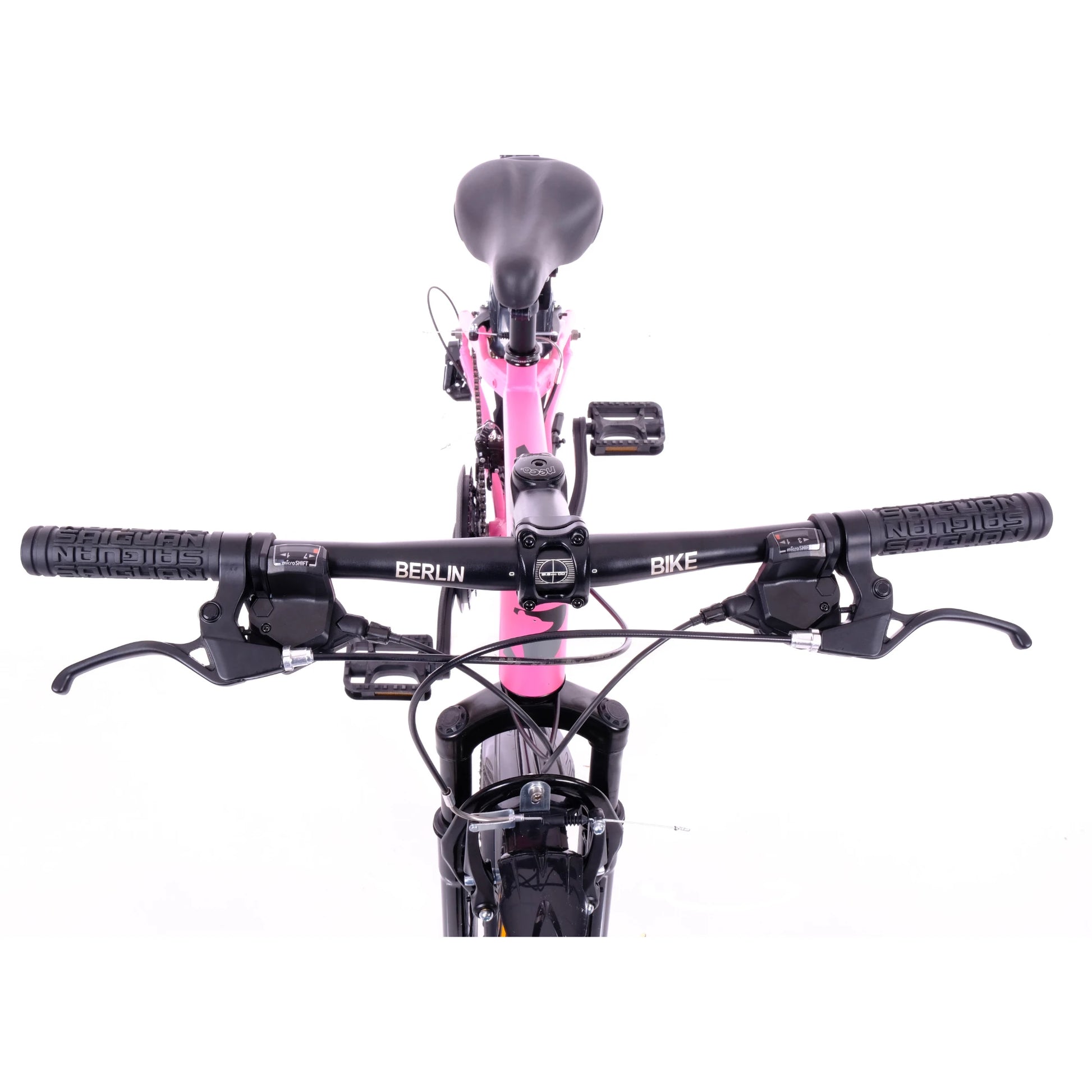 Berlin Bike MTB1 Kids Mountain Bike 20 Inch, Zoll rosa lenker von oben detail 1080x1080