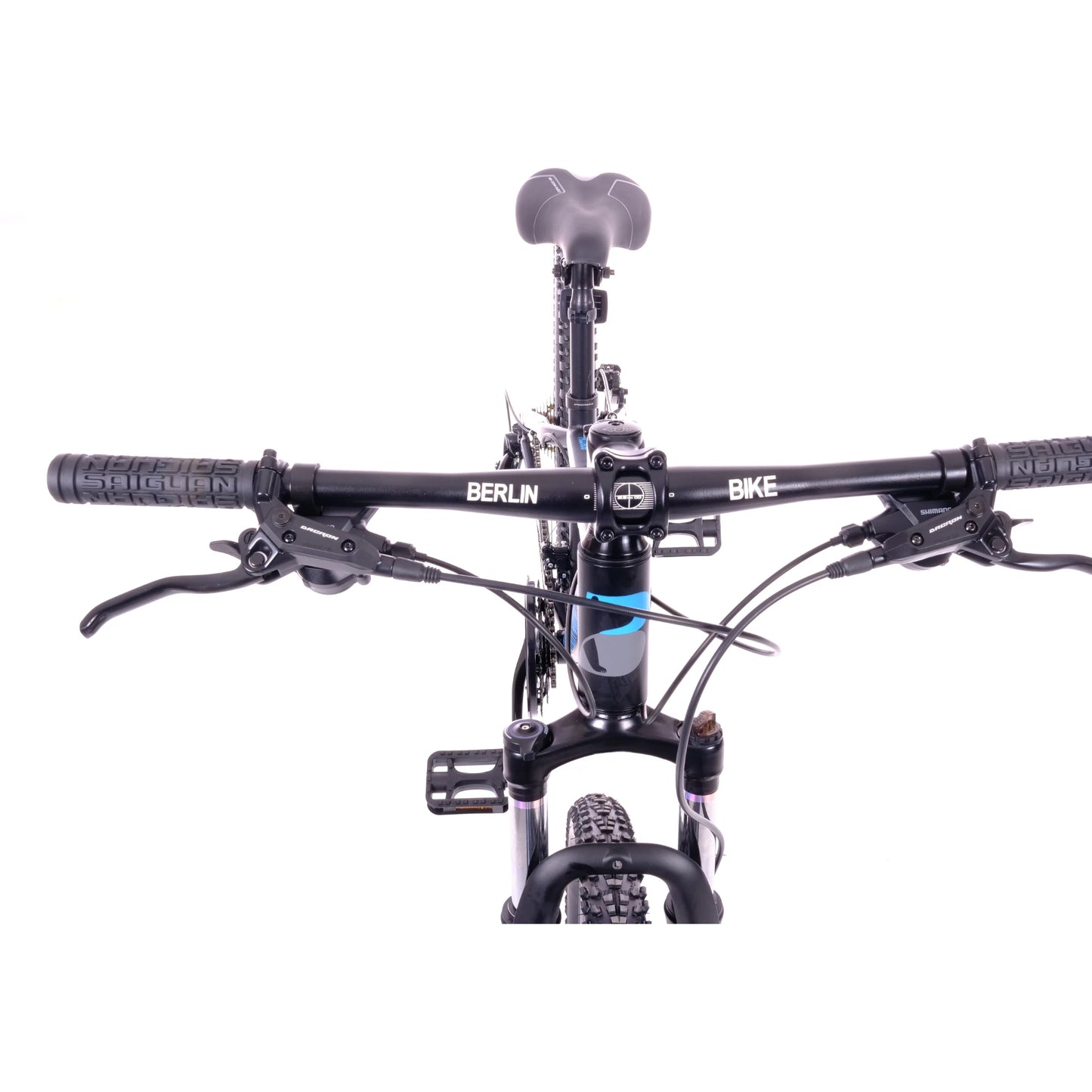 Berlin Bike MTB1 Mountainbike 26 Zoll, Schwarz lenker von oben vorne detail 1080x1080