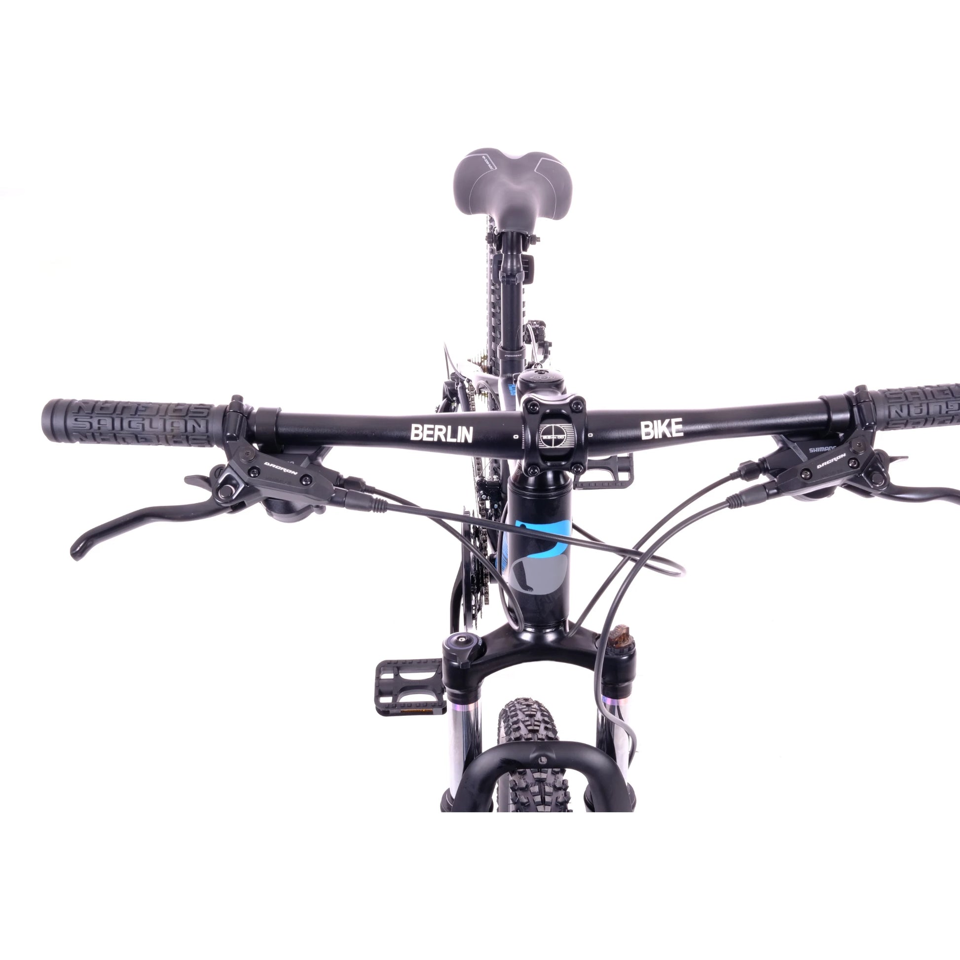 Berlin Bike MTB1 Mountainbike 26 Zoll, Schwarz lenker von oben vorne detail 1080x1080