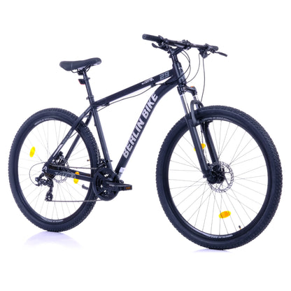 Berlin Bike MTB1 Mountain Bike, 29 zoll schwarz 45grad frontansicht 1080x1080