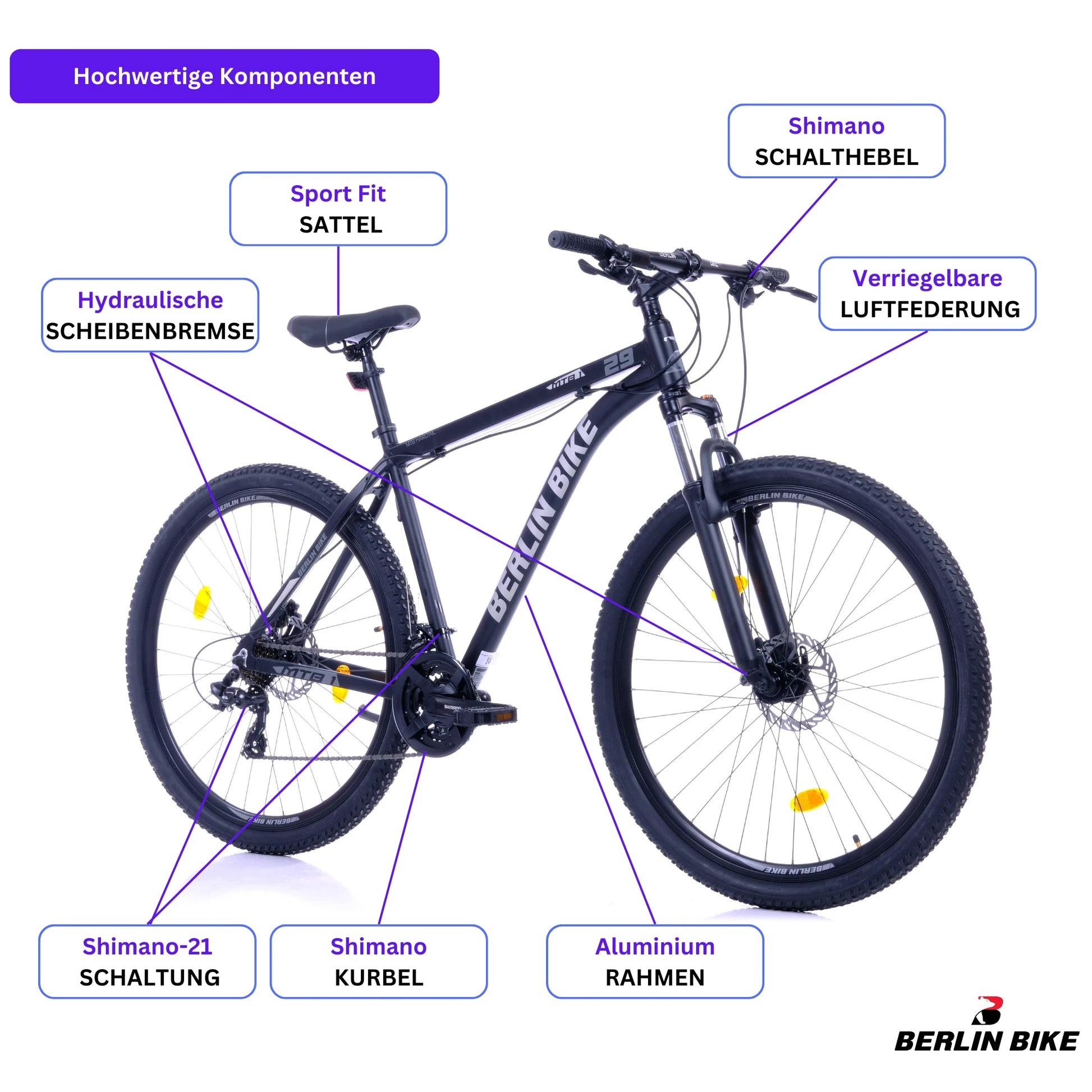 Berlin Bike MTB1 Mountainbike 26 Zoll, Komponenten uebersicht hochwertige teile diagramm 1080x1080