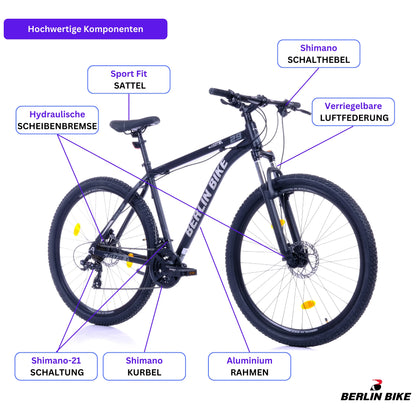 Berlin Bike MTB1 Mountainbike 26 Zoll, Komponenten uebersicht hochwertige teile diagramm 1080x1080