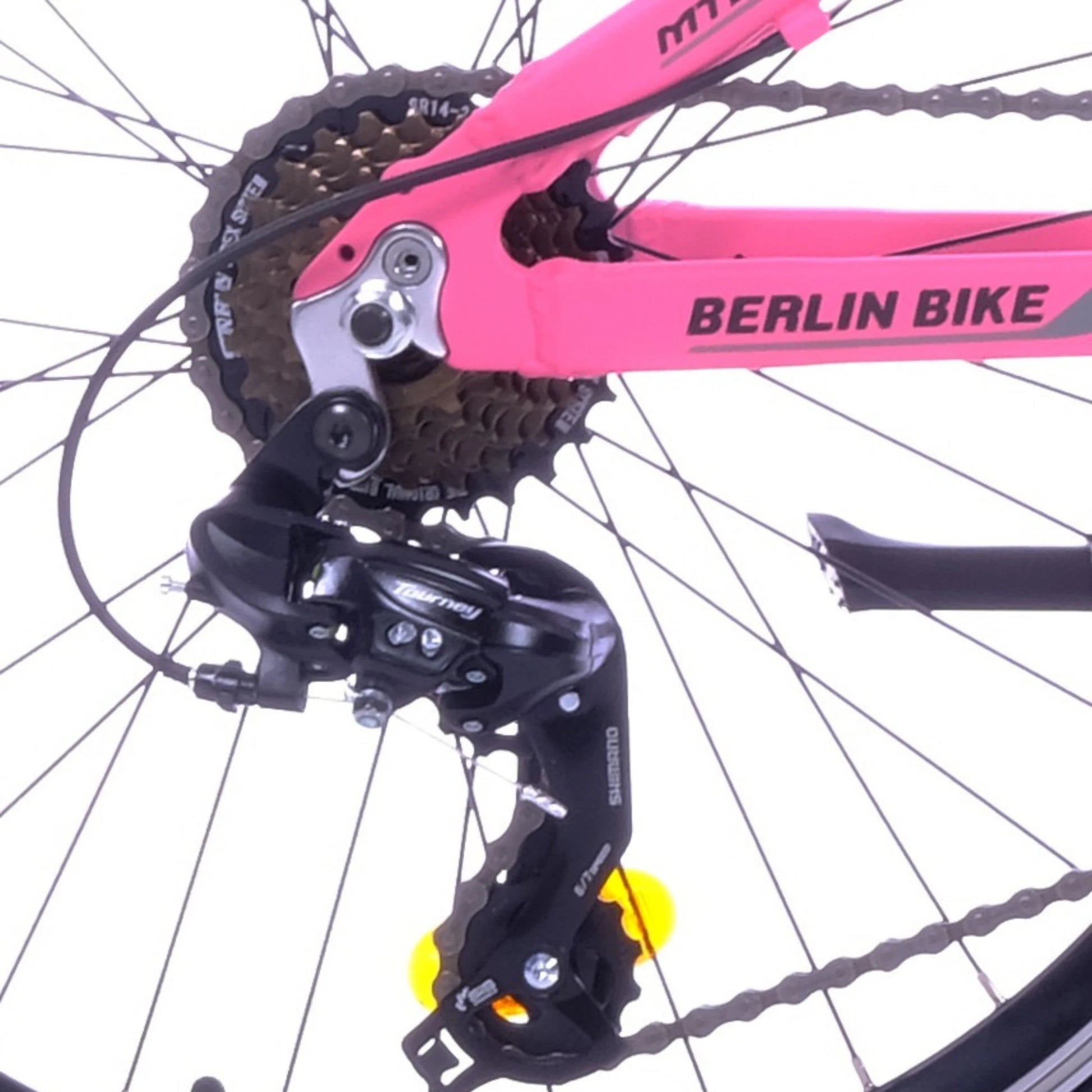Berlin Bike MTB1 Youth Mountain Bike 24 Inch, Zoll rosa shimano schaltwerk 1080x1080