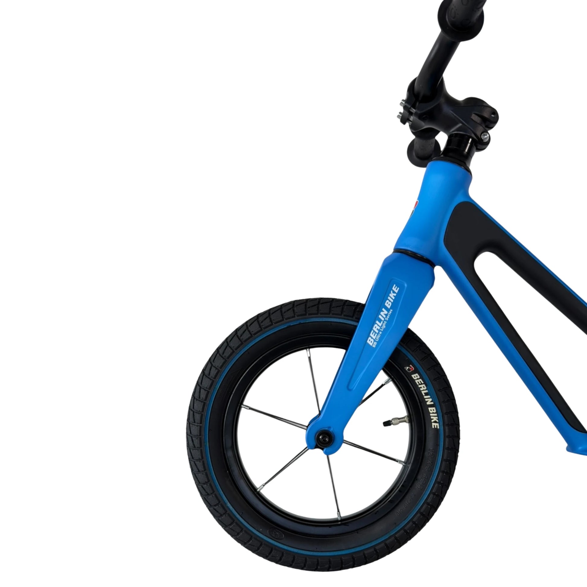 Berlin Bike Raddy Laffy Balance Bike 12 Inch, 12zoll blau magnesium superleicht rechte seitenansicht vorne 2000px 2000px