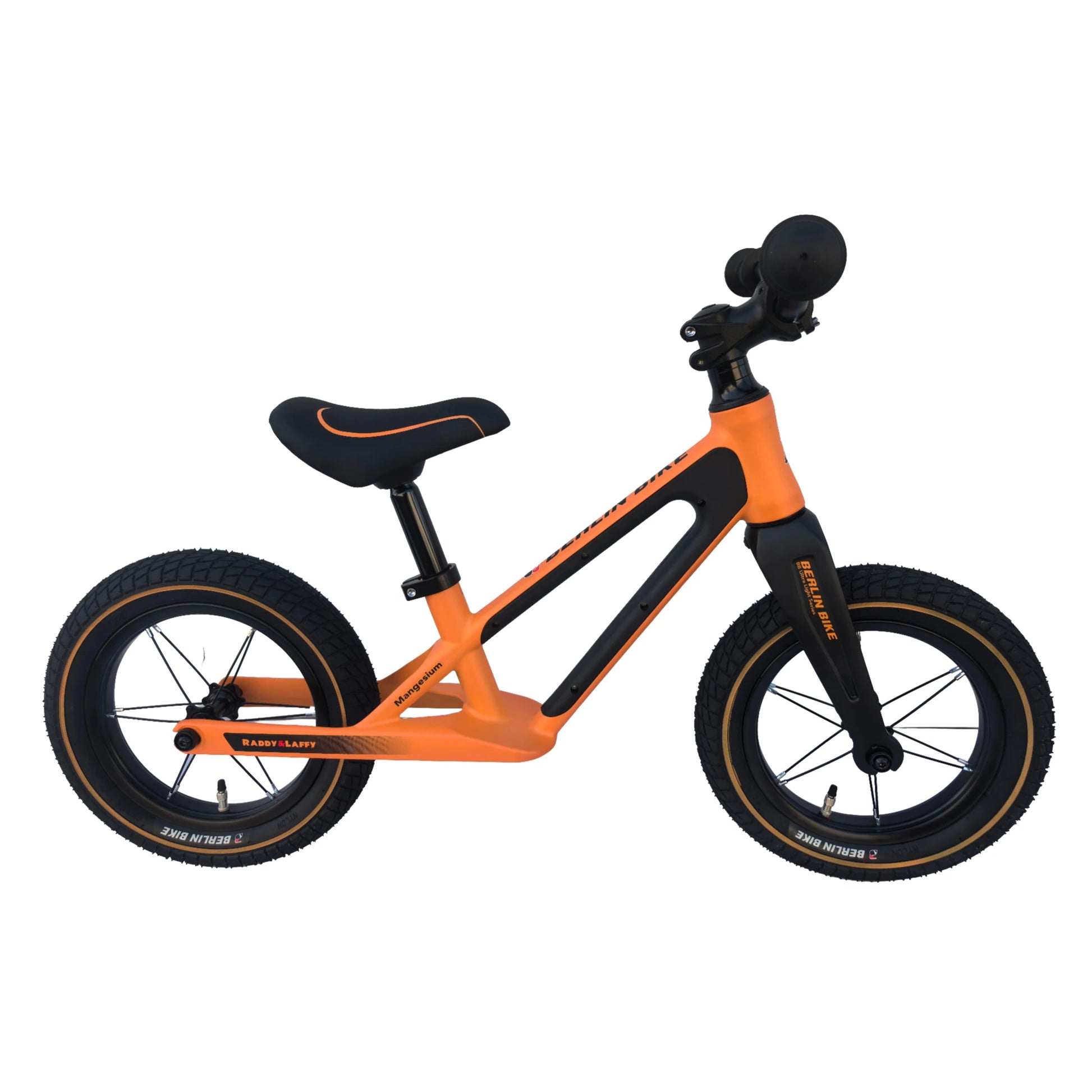 Berlin Bike Raddy Laffy Balance Bike 12 Inch, 12zoll orange magnesium superleicht seitenansicht 2000px 2000px