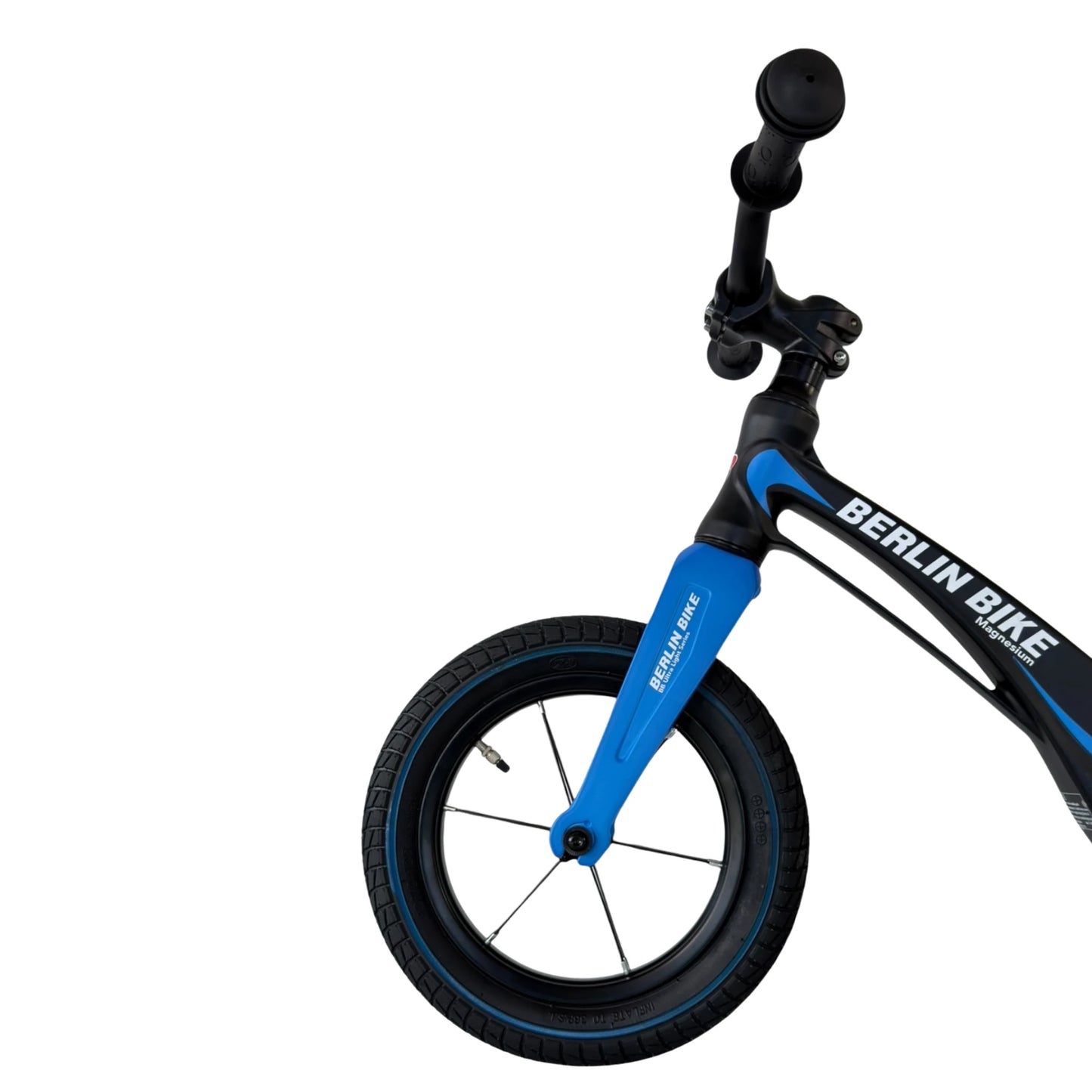 Berlin Bike Rolly Growy Balance Bike 12 Inch, 12zoll blau magnesium superleicht seitenansicht vorne 2000px 2000px