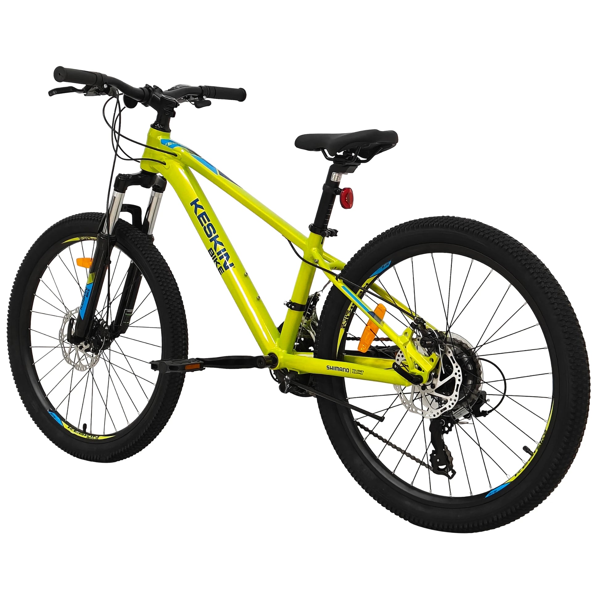 Keskin EBike MTB1 Youth Mountain Bike 24 Inch, Zoll neon green 45grad rueckansicht 1080x1080