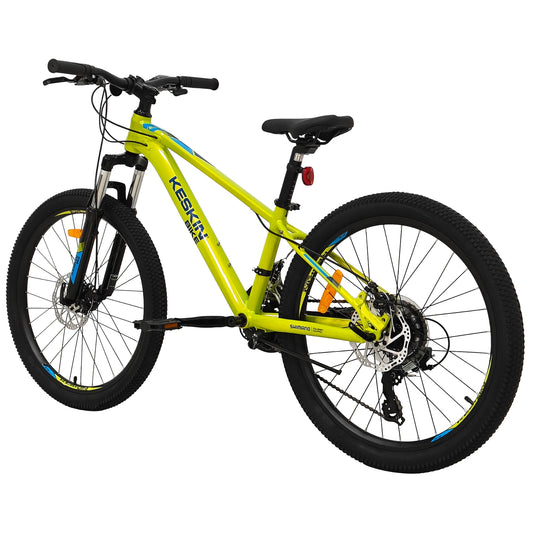 Keskin EBike MTB1 Youth Mountain Bike 24 Inch, Zoll neon green 45grad rueckansicht 1080x1080