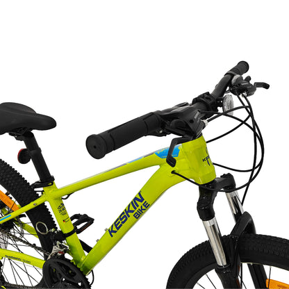 Keskin EBike MTB1 Youth Mountain Bike 24 Inch, Zoll neon green oben rechts ansicht 1080x1080