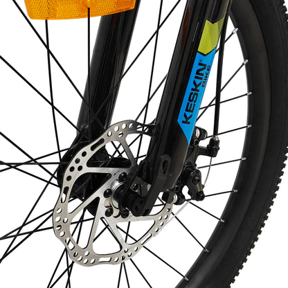 Keskin EBike MTB1 Youth Mountain Bike 24 Inch, Zoll neon green vorne diskbremse ansicht 1080x1080