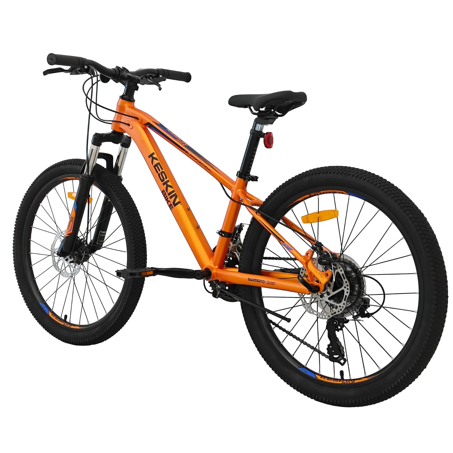 Keskin EBike MTB1 Youth Mountain Bike 24 Inch, Zoll orange 45grad rueckansicht 1080x1080