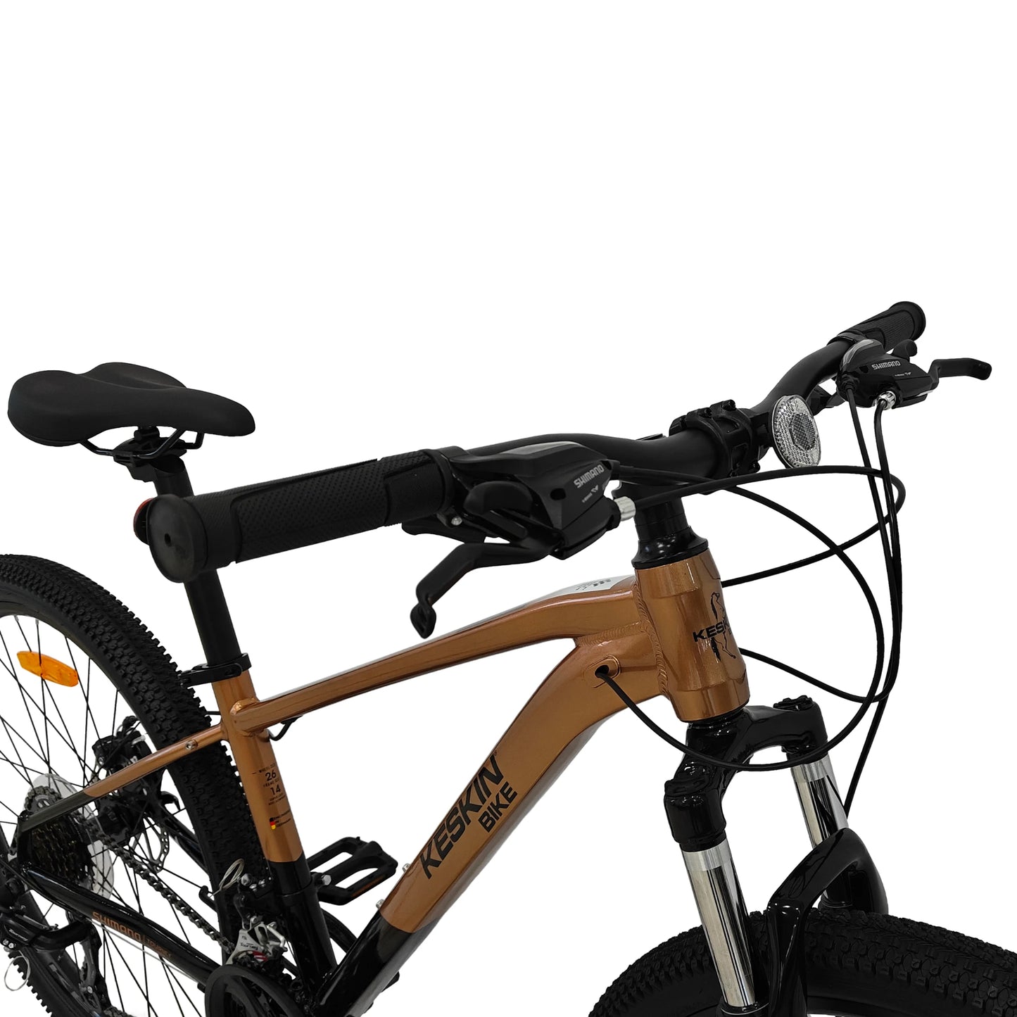 Keskin Bike MTB1 Mountainbike 26 Zoll, Bronze oben rechts ansicht 1080x1080