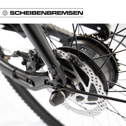 Keskin EBike cBike1 City E-Bike 28 Inch, Matt black disk bremse motor detail 1080x1080