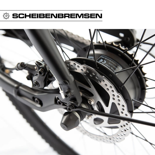 Keskin EBike cBike1 City E-Bike 28 Inch, Matt black disk bremse motor detail 1080x1080