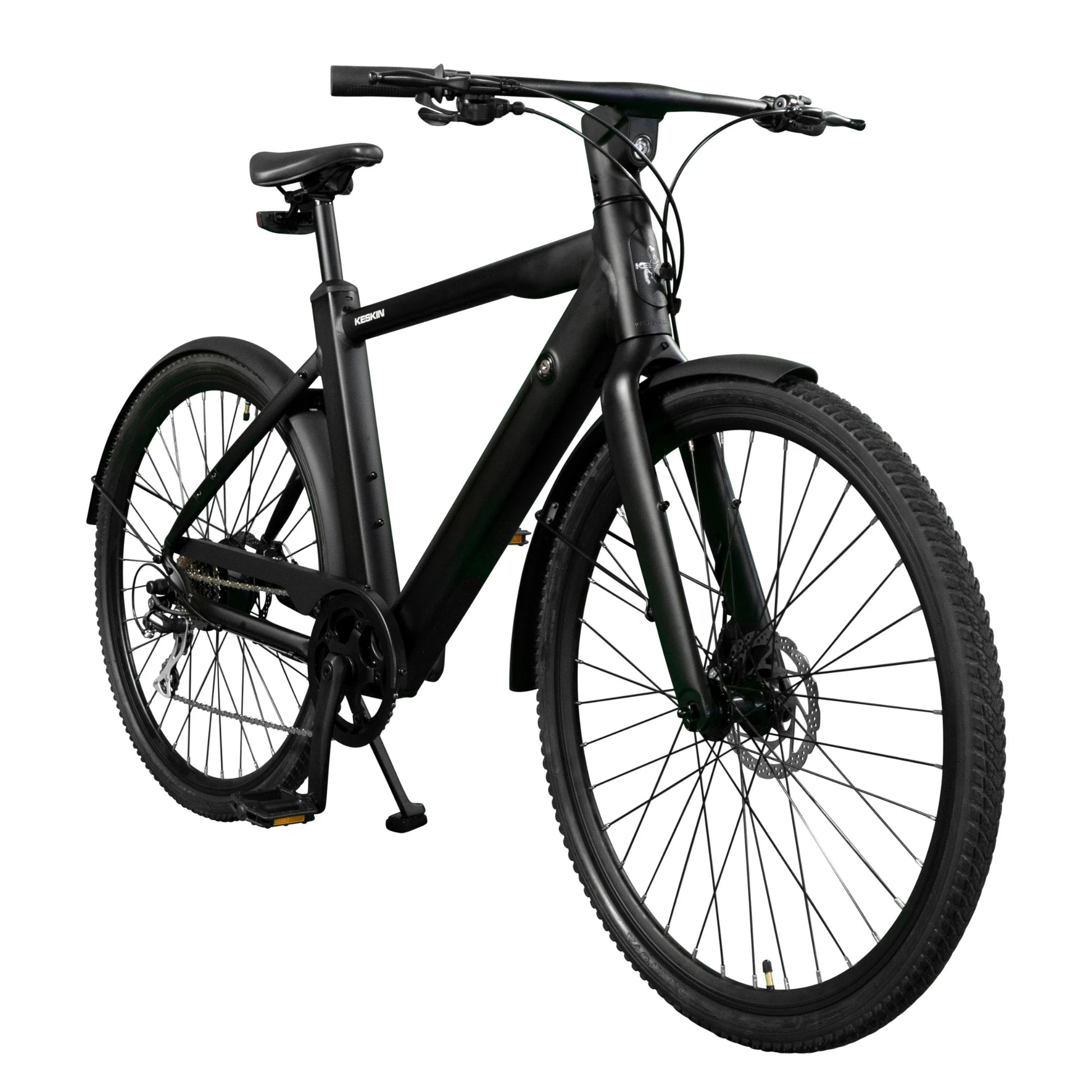 Keskin EBike cBike1 City E-Bike 28 Inch, Matt schwarz 45grad frontansicht 1080x1080