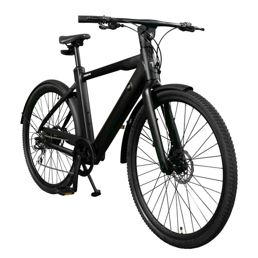 Keskin EBike cBike1 City E-Bike 28 Inch, Matt schwarz 45grad frontansicht 1080x1080