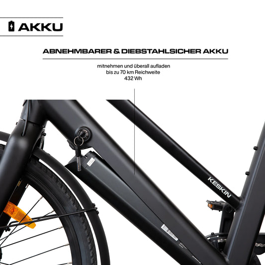 Keskin eBike cBike1 City e-bike 28 Zoll, Cbike1v akku 70km reichweite 1080x1080