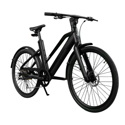 Keskin EBike cBike1 City E-Bike 26 Inch, Cbike1v matt schwarz 45grad frontansicht 1080x1080