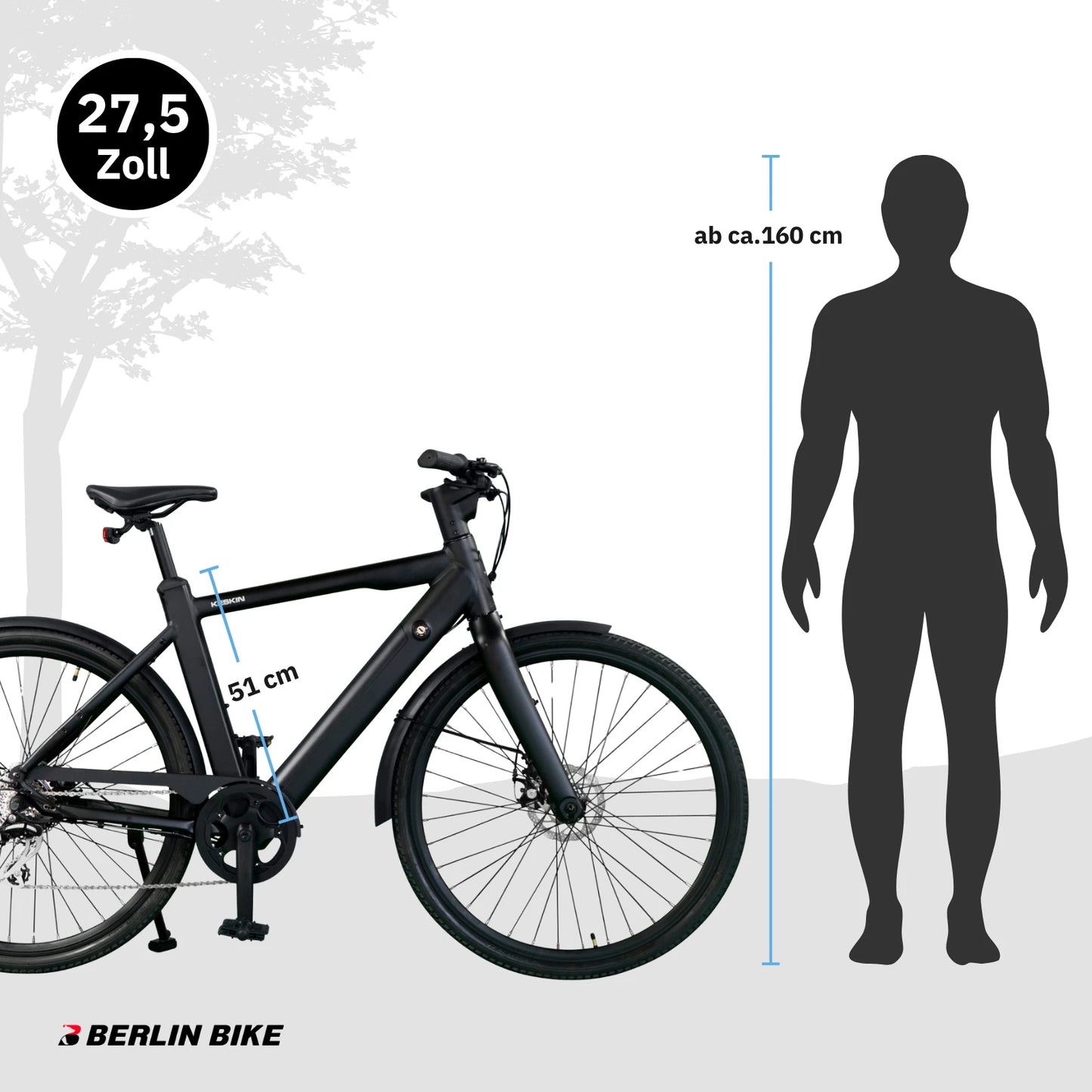 Keskin EBike cBike1 City E-Bike 28 Inch, 27 5 zoll schwarz groessenempfehlung ab ca 160cm 1080x1080