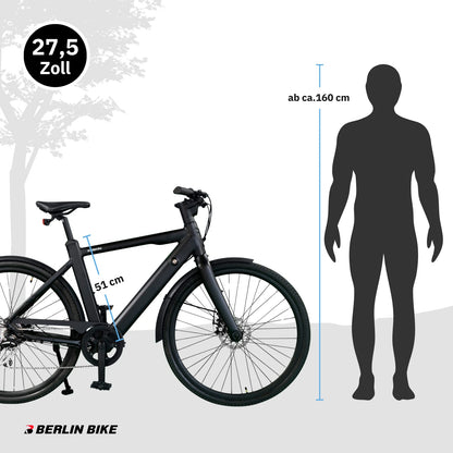 Keskin EBike cBike1 City E-Bike 28 Inch, 27 5 zoll schwarz groessenempfehlung ab ca 160cm 1080x1080